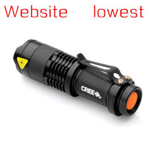 ledPortable mini 7 w Cree led battery flashlight torch 14500 Q5 adjustable focus amplify light bike lights for outdoor camping