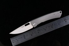 Italia león acero TiSpine titanio TC4 cuchillo plegable lámina D2 Tactical camping caza supervivencia exterior cuchillos alta gama herramientas EDC