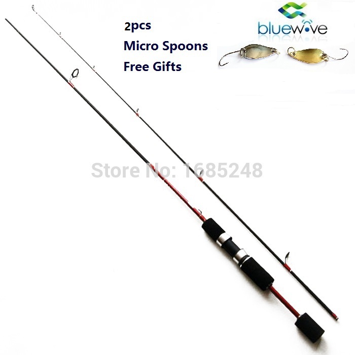 1.80m 2 Section Utral Light Action Pure 30T Carbon 0.8-5g Spinning Rod. Fishing Rod. 2pcs Micro Spoon Free Gifts.