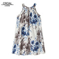 8 years old or older Fashion Ink Painting Girls Dresses Breathable Sleeveless Vests Dress Girls Dress