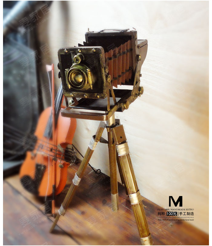 Old fashioned camera kodak model photography props background mount handmade iron
