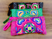 3 pc set of Vintage Hmong Thai Indian Ethnic cosmetic Hobo Hippie makeup holder wallet bag