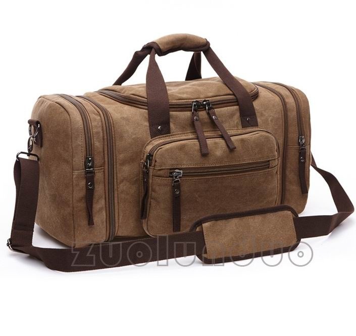 Vintage canvas men travel bags women weekend carry on luggage & bags sport leisure duffle bag large capacity tote business bolso