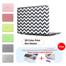 White stripes Black Laptop Computer Bag For Apple Mac Macbook Pro 15 Case Cover Macbook Pro 13 15 Inch With Retina Display A1502