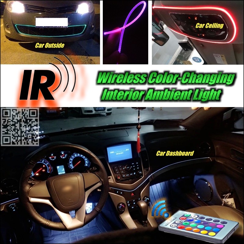 Color Change Inside Interior Ambient Light Wireless Control For Acura CSX 2005~2011 multi function