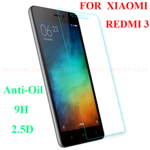 5.0″Original Xiaomi Redmi 3 Tempered Glass 0.3MM xiaomi redmi 3 glass 9H Surface Hardness Explosion-proof Screen ProtectorFilm