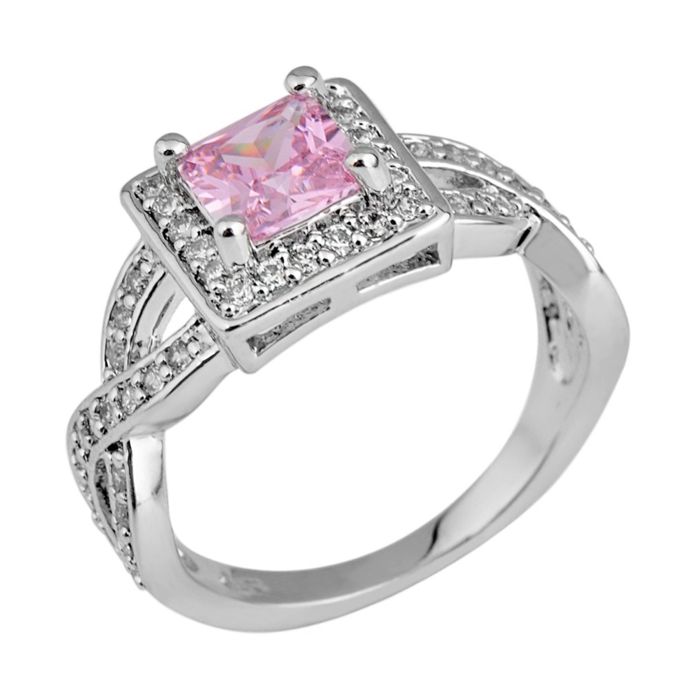 Crossed-Pink-Sapphire-Women-Rings-Fashion-White-Gold-Filled-Jewelry ... Crossed-Pink-Sapphire-Women-Rings-Fashion-White-Gold-Filled-Jewelry ...