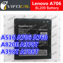 Lenovo A706 battery Lenovo A516 A760 A820E A378T A398T A788T BL209 2000mAh 100 Original New Cell