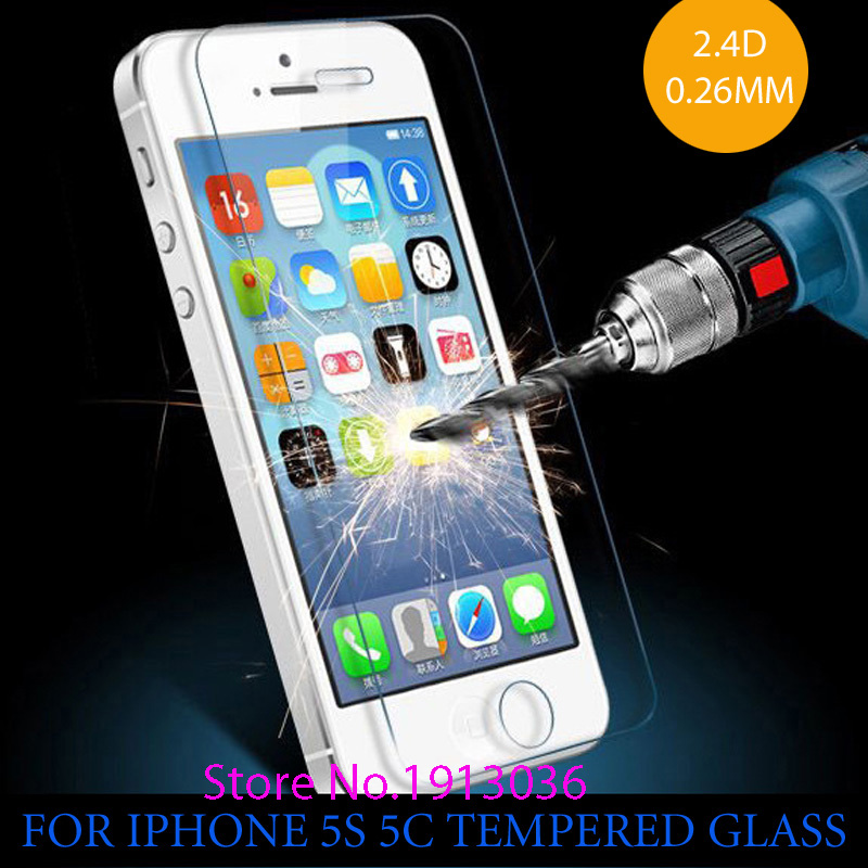 0 26 mm for iphone 5 Tempered Glass for iPhone 5 5s Screen Protector Screen Protector