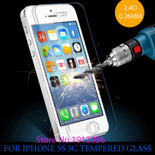 0.26 mm for iphone 5 Tempered Glass for iPhone 5 Screen Protector Screen Protector 5c premium 5S Front clear screen protector