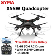 SYMA X5SW FPV WIFI RC Drone Quadcoper With Camera 2.4G 6-Axis Real Time RC Helicopter Quad copter Toys With Remote Control
