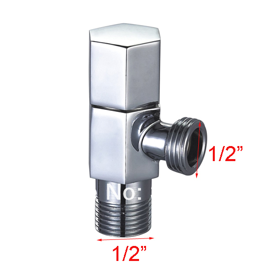 Description Picture 5 of item2pcs/lot High Quality Brass Angle Valve Bathroom Toilet Water Valve Stop Cock Valve chrome plated