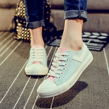 Size 35-40 New 2016 Spring Ladies White Canvas Shoes Women Breathable Flat Shoes Lace Up Shoes Woman Zapatos Mujer F318