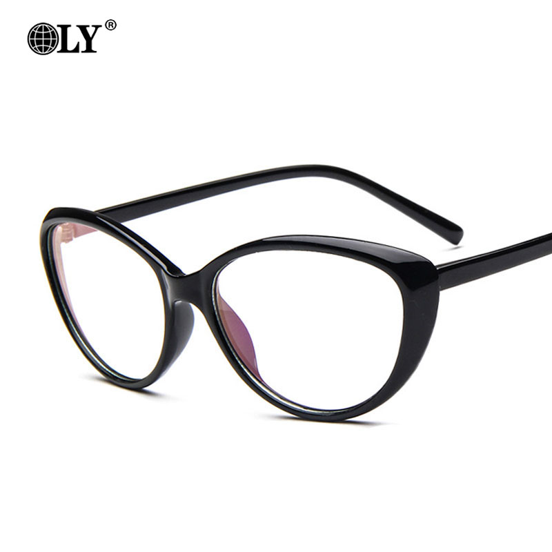 OLY Fashion Cat Eye Glasses Frames For Women Vintage Brand Designer Optical Eyeglasses Female Eyewear Oculos de grau