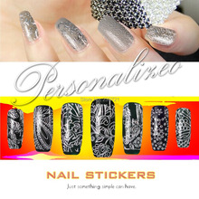 New Women Unique Beauty One Sheet Silver DIY 3D Nail Stickers Adesivos Decals Manicure for Nail