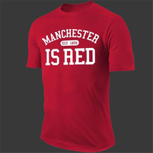 United Kingdom Red T-Shirt Letter Print Men Cotton Tops Brand Tshirt O-Neck Manchester Camisetas Mujer Sports T shirts T-F11457