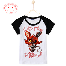 2016 New Vetement Garcon Ete Offer Five Nights At Freddy Kids T-Shirts Raglan Sleeve Cotton Girls Tops And Tees Free Shipping