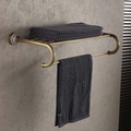 Wall Mounted Antique Bras Bathroom Towel Rack Holder With Towel Bar