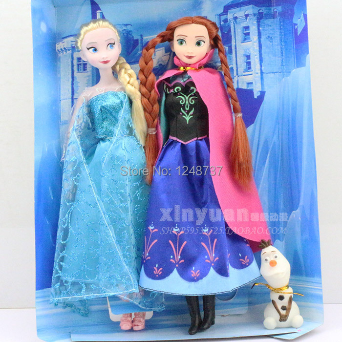 wholesale for 10 sets 30cm high Frozen Dolls, Anna Elsa Hans Kristoff Sven Olaf figure, toys for kids, girls dolls
