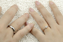 Wholesale Promotion 2 Pcs Lovers 925 Silver White Zircon Ring Men Wedding Rings for Men and