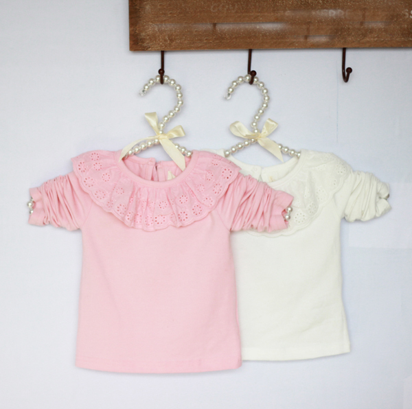 Retail 1 Piece 2014 Girls Long Sleeve T shirt Baby Girls Shirts Kids Tshirts Children