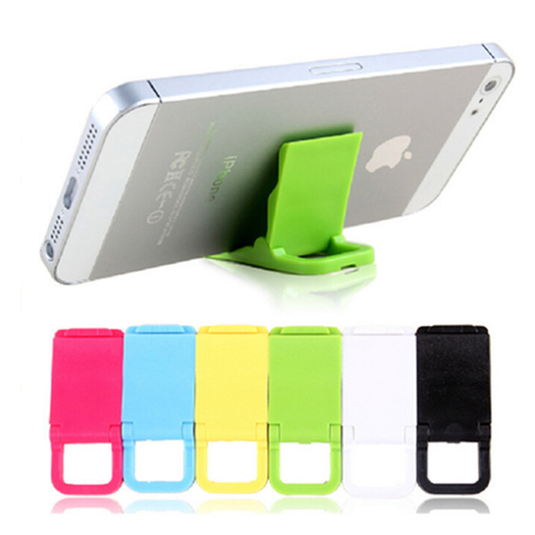 Colored plastic mini phone stand Portable Adjustable cell phone holder For iPhone 4s 5 universal Foldable