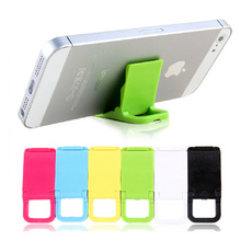 Colored plastic mini phone stand Portable Adjustable cell phone holder For iPhone 4s 5 universal Foldable mobile phone holder