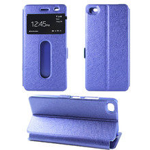 PU Leather View Window Case Flip Protective Cover Case For lenovo s90 Leather Cover Mobile Phone