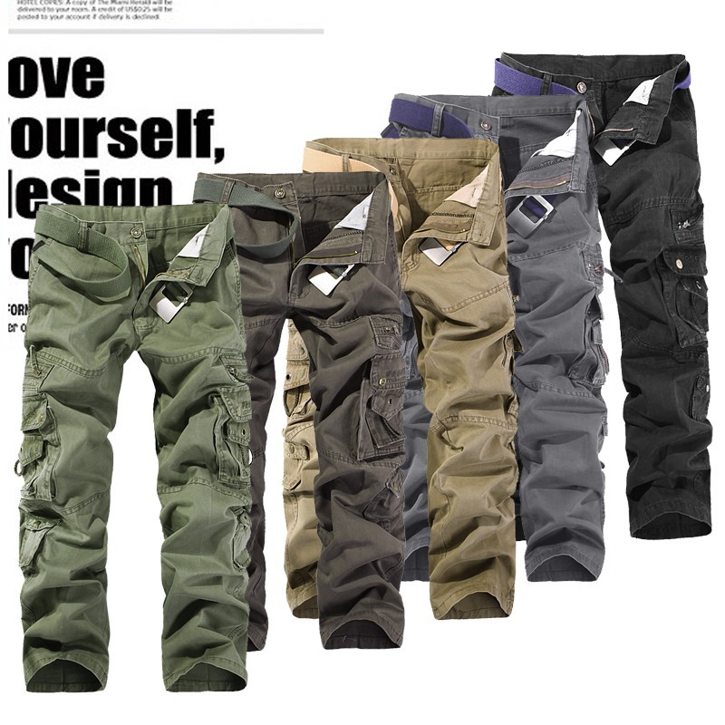 Good-Quality-Outdoors-Cotton-Cargo-Pants-Men-Fashion-Army-Baggy-Trousers-Multi-Pockets-Tactical-Sport-Pants