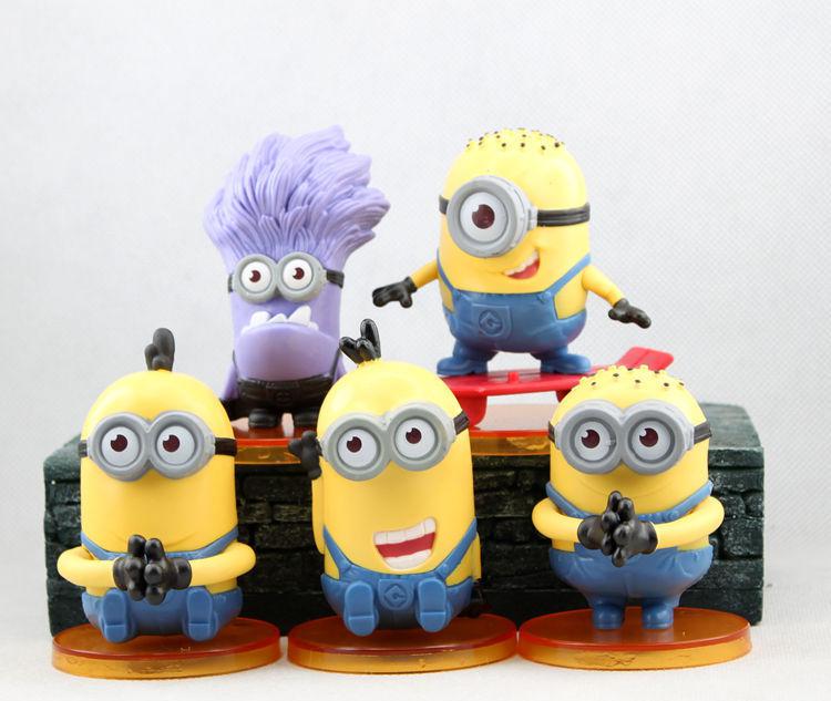 Despicable Me Action Figures Minions Figures Movies Anime Collection Models Superman Hot Toys 8cm 5 Pcs Kids Gifts