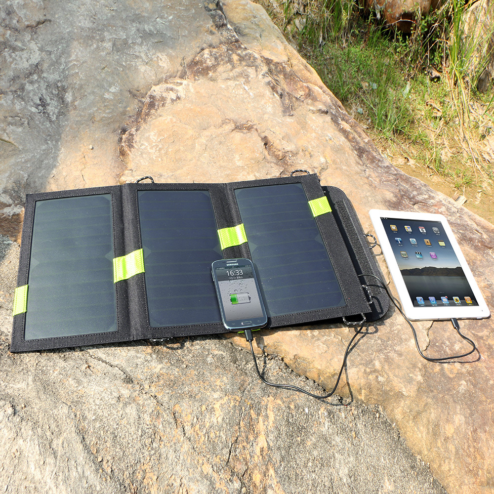 X-DRAGON High Quality 20W Dual USB Output 5V Solar Power Bank Sunpower Solar Panel Charger Camping Charger for Mobile Phone