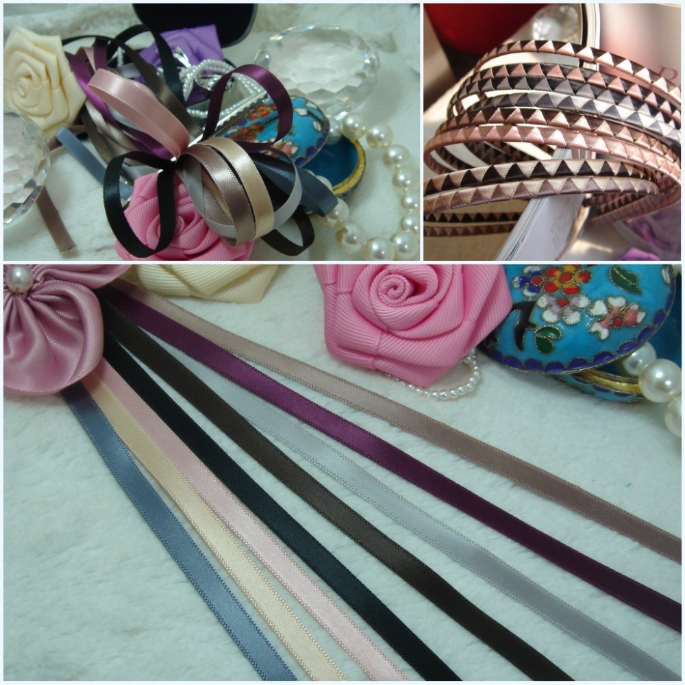 10Roll/lot 6MM Ribbon Single Face Satin Ribbon Rol...