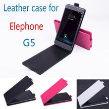 100pcs/lot High Quality For Elephone G5 Luxury Flip Up and Down PU Leather Case,for Elephone G5 with cover case+free gift