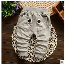 hot sale new baby clothing cute cat design pants kids girls boys Harem pants Children trousers toddler clothes
