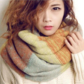 Winter Fashion Girls Tartan Scarf Women Poncho Bandana Plaid Scarf Designer Acrylic Basic Shawls Women Brand