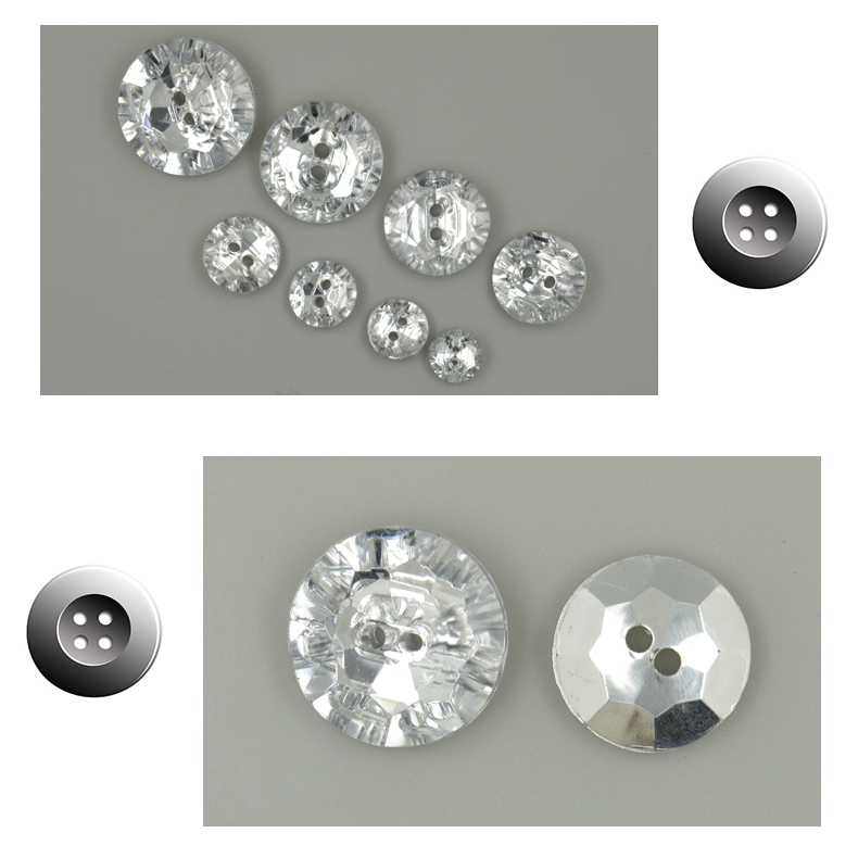 Description Picture 4 of itemNew fashion button 30pcs/lot snap round Button shiny acryl button plastic garment cloth sewing button accessory scrapbooking DIY