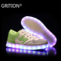 GRITION LED Shoes for Women Light Up Sneakers for Adults Luminous Shoes Fashion Flashing USB Rechargeable