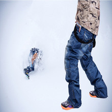 2015 Full protection denim men waterproof Windbreak Wear ski pants jeans snowboard ski winter promotion