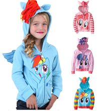 1PCS size 90 130 My little pony jacket Children s Coat Cute Girls Coat hoodies girls
