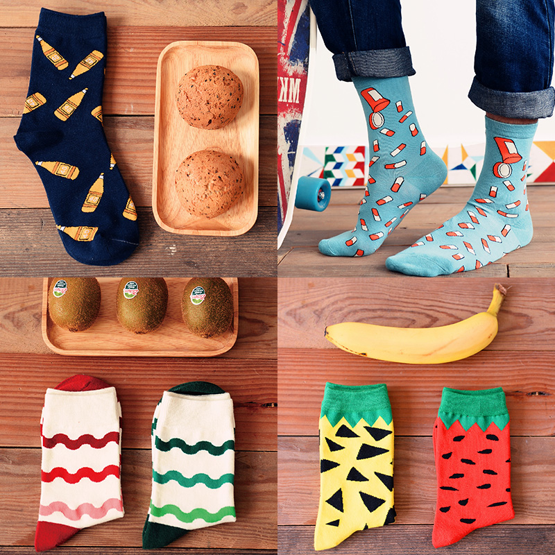 Caramella Japanese cartoon Korea tube socks person...