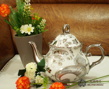 Set ceramic tea set fashion classic platinum teapot hoaxed belt coffee and tea