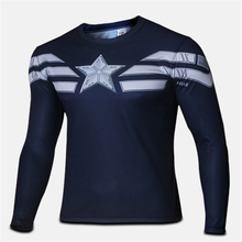2016 New Men’s Casual Comics Superhero Costume Shirt Jogging Tops T-Shirts soldier Marvel T shirt Costume Comics