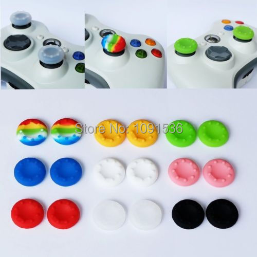 Free Shipping 4 PCS New Silicon Thumbstick Cover Joystick Grips Case for Xbox360/Xbox One/PS3/PS4 Controller Black Free Shipping