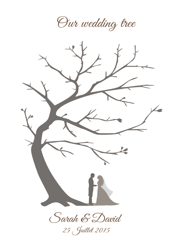 Customized Vintage Wedding Fingerprint Tree Guestbook Alternative Party Guest book Canvas Print Bridal Shower Wedding Decoration