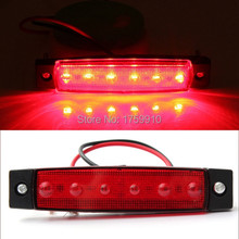 New 5 Color 12V 6 LED Bus Truck Trailer Lorry Side Marker Indicator Light Sidelamp