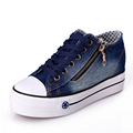 Free Shipping 2016 New Canvas Shoes Fashion Leisure Women Shoes Female Casual Shoes Jeans Blue 35
