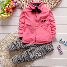 Baby Boy Cloth Set 2016 new children’s clothing boys cute suits infant clothes children T-SHIRT+ PANT 2 pcs cloth set