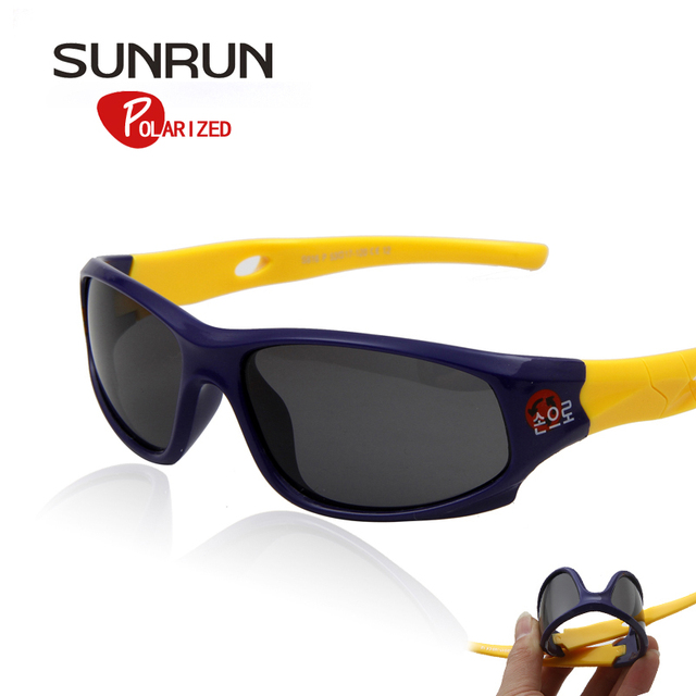 SUNRUN Оптовая 20 шт. детская Поляризованные Солнцезащитные Очки Baby Care УФ Очки TR90 рамка Бренд Очки Солнцезащитные Очки Для Детей WS816