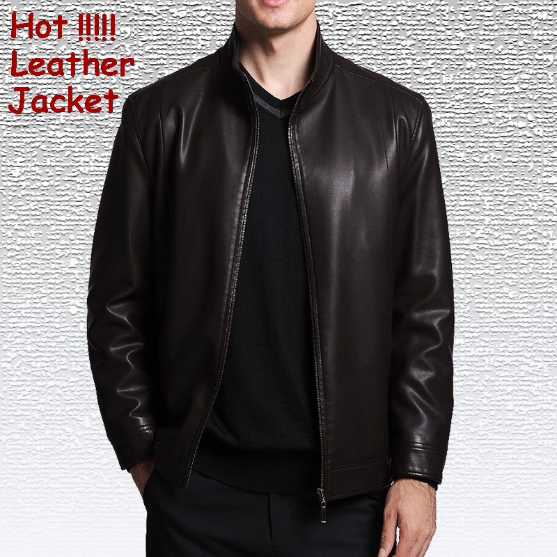 SEPTWOLVES New 2014 Autumn and Winter Casual Jacket Men Second Layer Leather Jacket Man Jackets Free Shipping