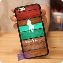 for Colorful Striped Polo ralph laurens Wood Mobile Phone Cases Accessories For Iphone 6 6 plus